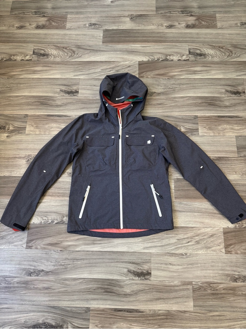 Lafuma Hooded Rain Jacket in Gray Size XL